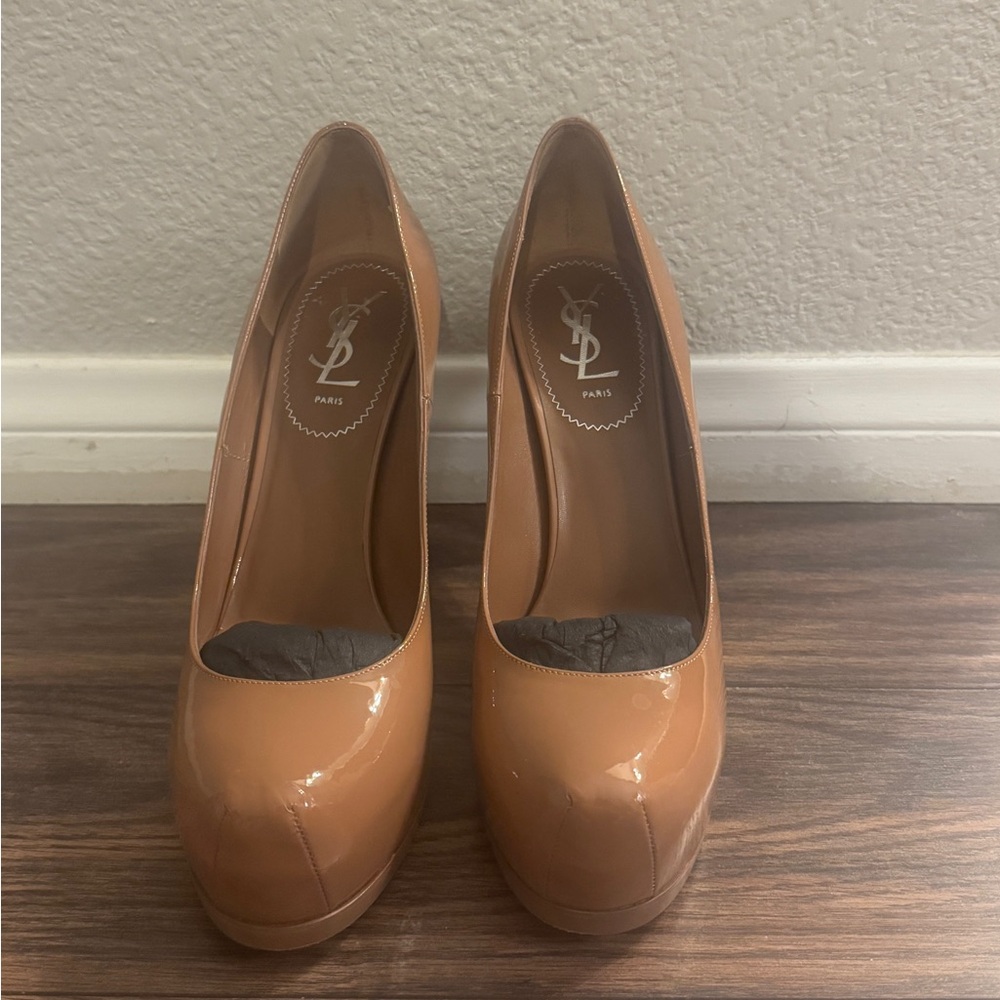 YSL Tribtoo 80 pump heels Nude/Beige